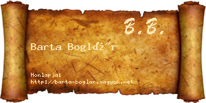 Barta Boglár névjegykártya